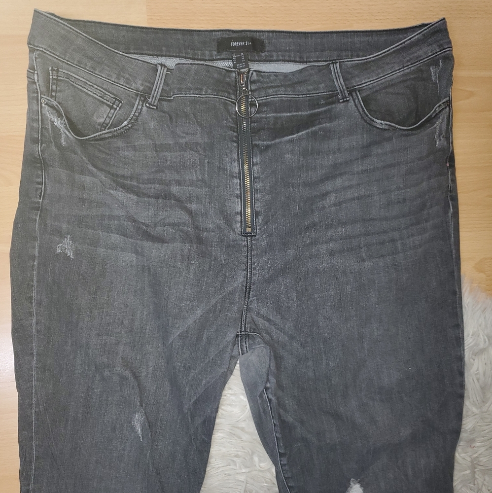 Forever 21 High waisted distressed jeans